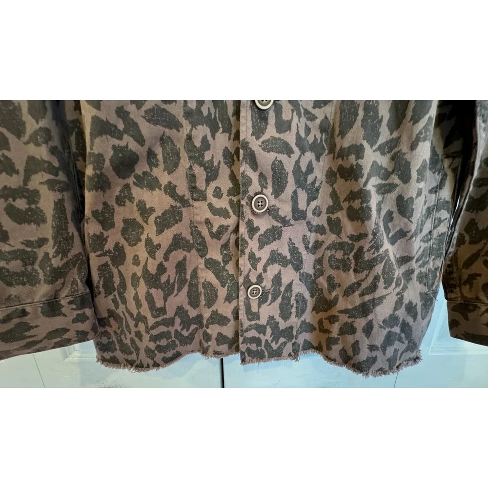 Pistola Jagged Leopard Print Utility Military Jacket Women's Size Medium - Picture 5 of 10